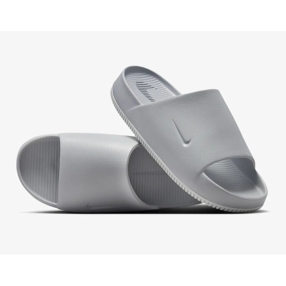 Nike Calm Men Slides Sandals–Wolf Grey–Men's 10 / Women's 9–Lightweight Comfort - Picture 3 of 5